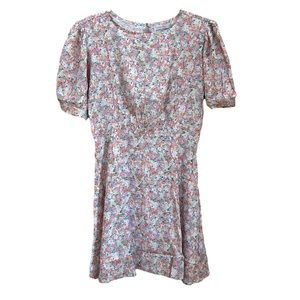 Faithfull The Brand Sidonie Puff Sleeve A-Line Mini Dress Vionette Floral Print